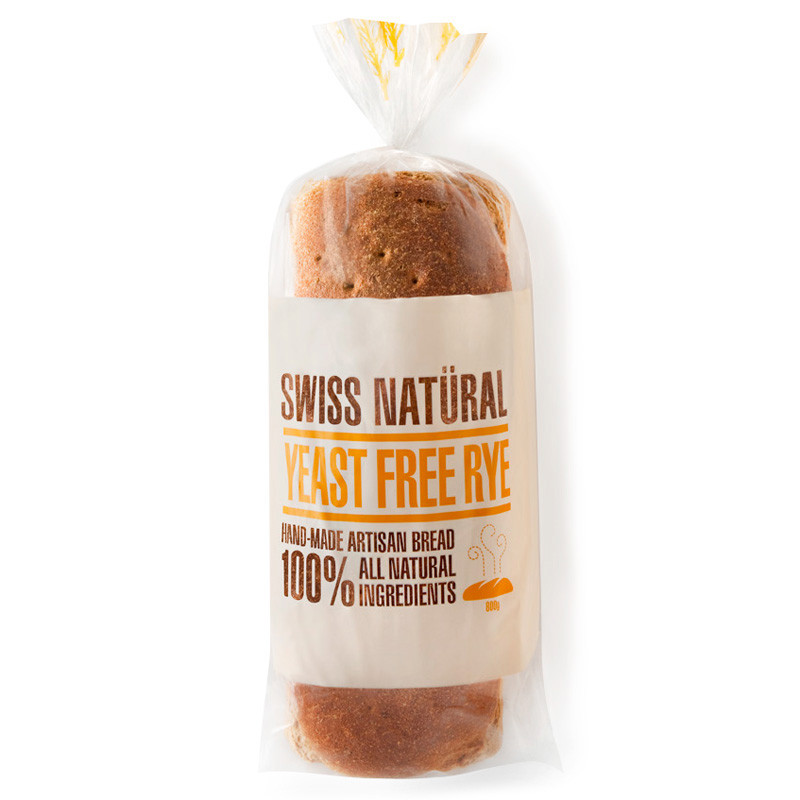 Swiss Natural Rye Yeast Free Loaf 800g - Drakes Online 